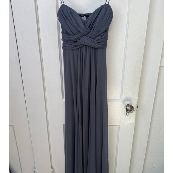 B. Darlin women’s size 3/4 gray maxi dress - Picture 1 of 12